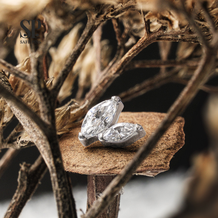 Sprig Small Cluster with Clear CZ