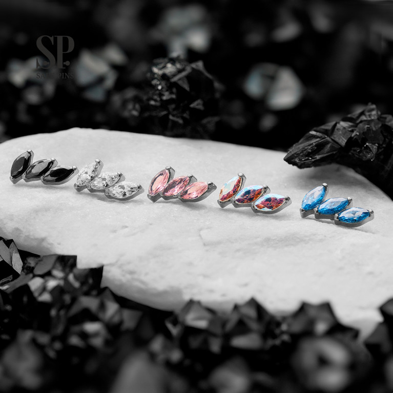 Sprig Mini Cluster with CZ crystals