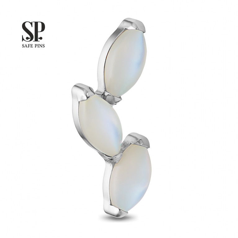 Marquise Branch Thin Cluster with White Shell