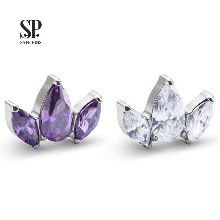 Marquise Pear Cluster with CZ