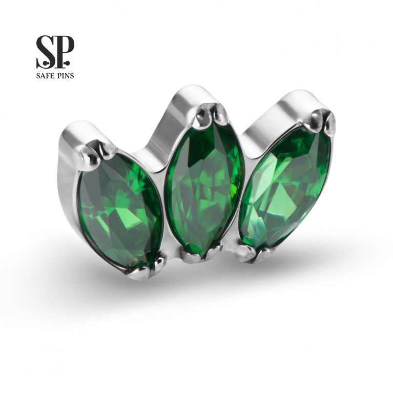 Triple Marquise Cluster (ver. 3) with Clear CZ