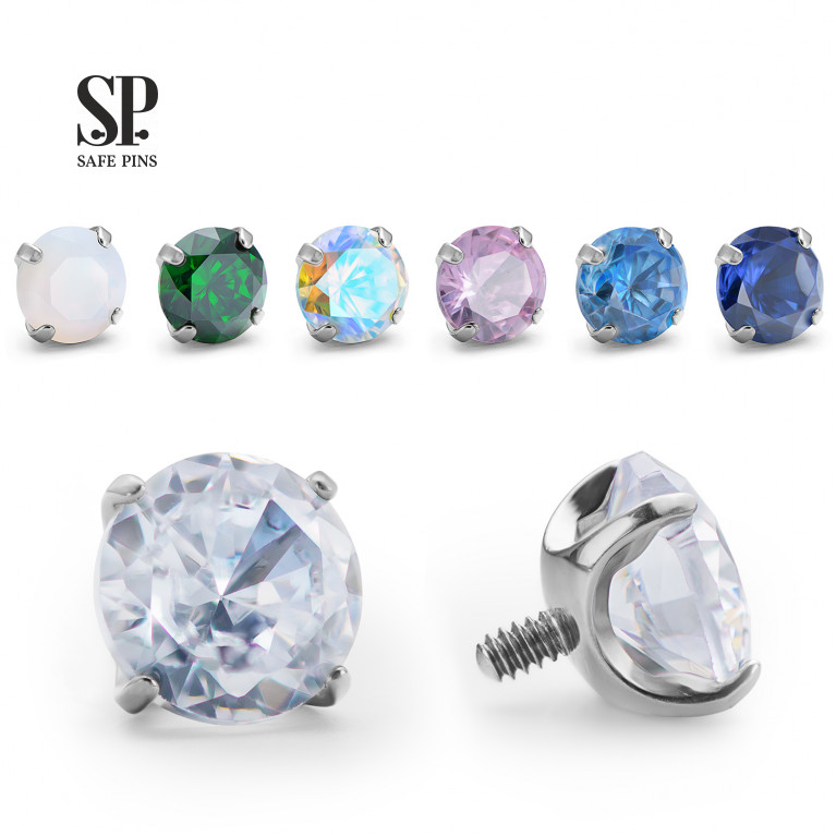 Semisphere top with CZ AAAAA+