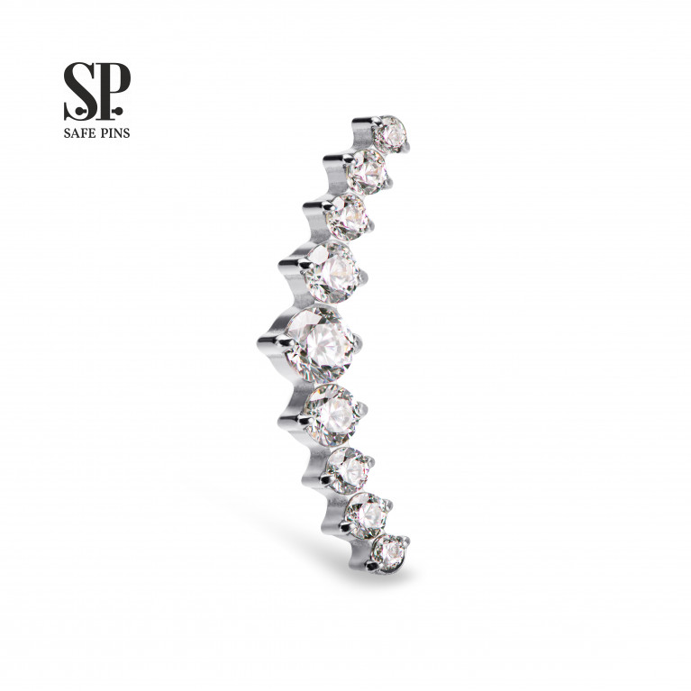 Great Prium Cluster with Clear CZ crystals