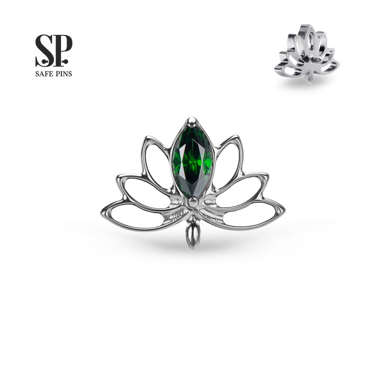 Lotus Flower top with CZ crystals