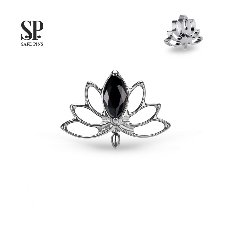 Lotus Flower top with CZ crystals