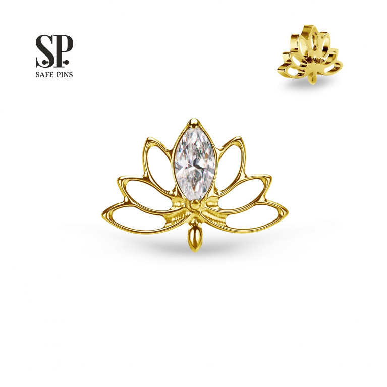 Lotus Flower top with CZ crystals