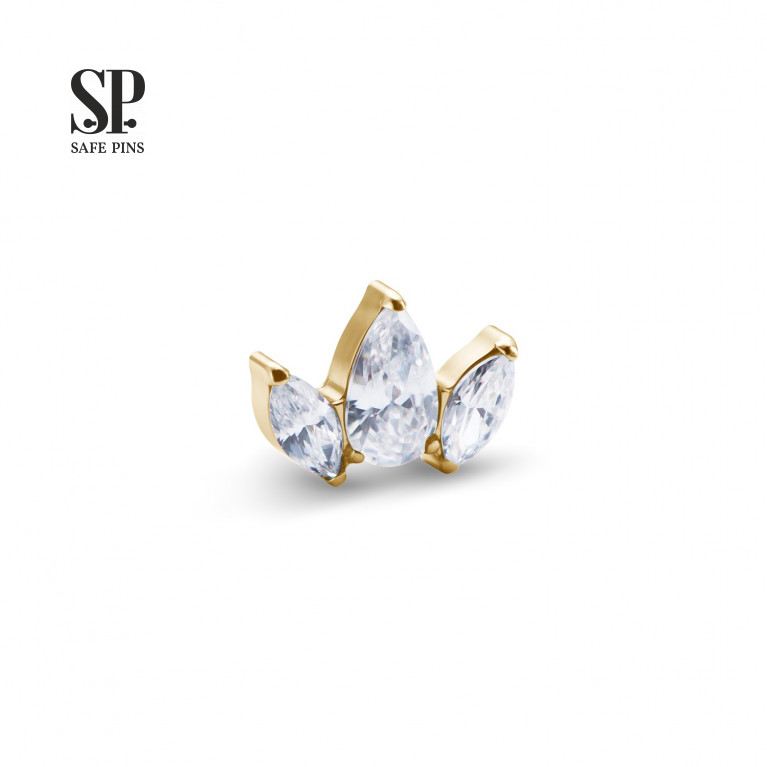 Marquise Pear Cluster with CZ