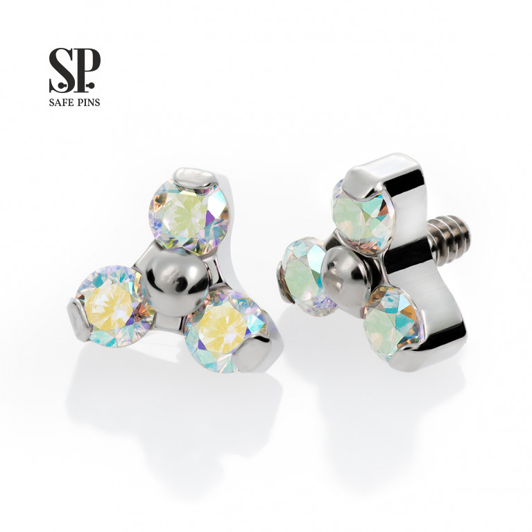 Trinity top with AB CZ