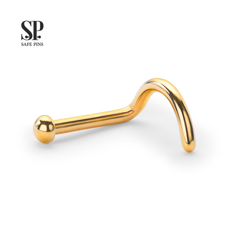 Nose stud Dome (Gold PVD)