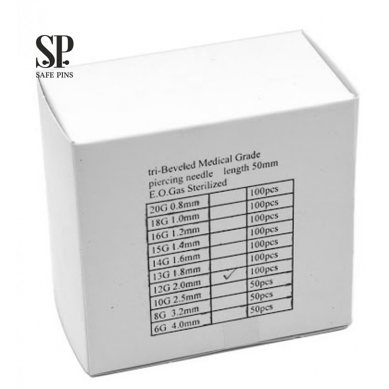 Tri-Beveled Medical Grade Piercing Needles (pkg.)